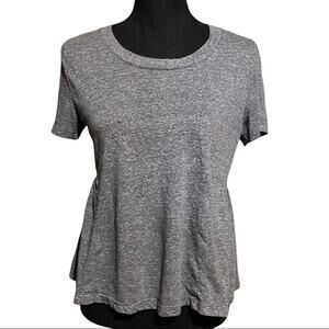 Current/Elliott Gray Flounce Side Short Sleeve T-Shirt Women's Size 1/Small